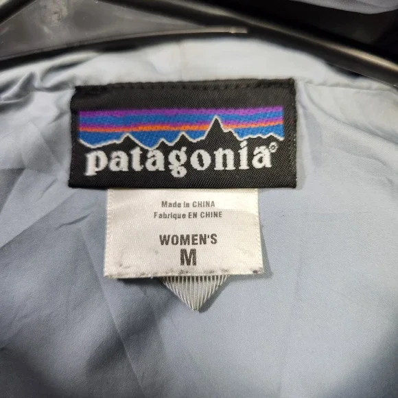Patagonia Jacket Women Medium Walk In The Parka Down Puffer Long Coat Black READ - Picture 10 of 13
